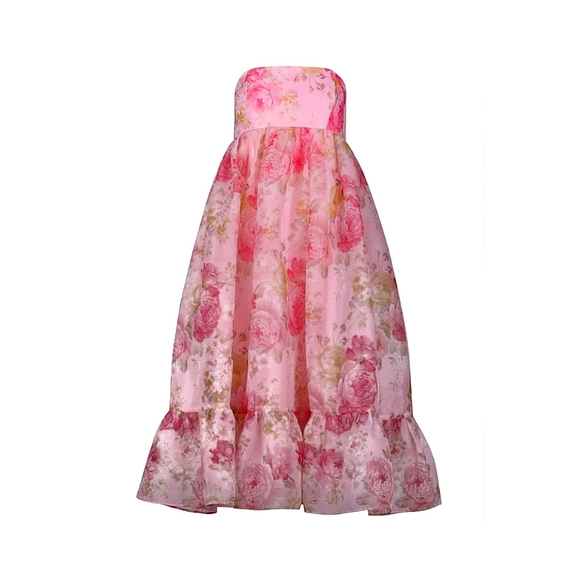 NWOT Selkie Maison Amory x Free People Floral Sheer Ruffle Midi Dress - Picture 1 of 10